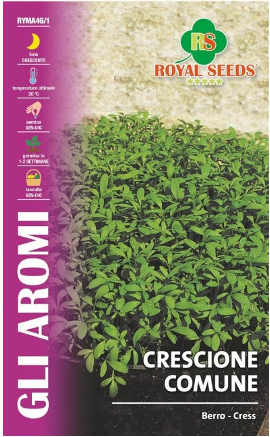 Royal Seed RYMA46/1 Watercress Seeds - Premium Quality for Hydroponics, Aquaponics & Home Gardening - Grow Fresh Greens Year-Round