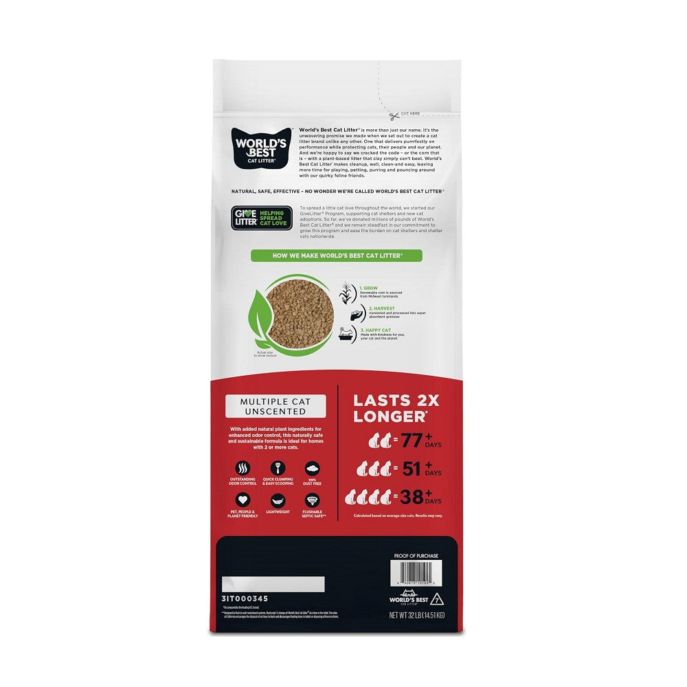 Best Clumping Cat Litter for Multiple Cats - Low Dust, High Absorbency & Odor Control - Ideal for Multi-Cat Households & Large Litter Boxes