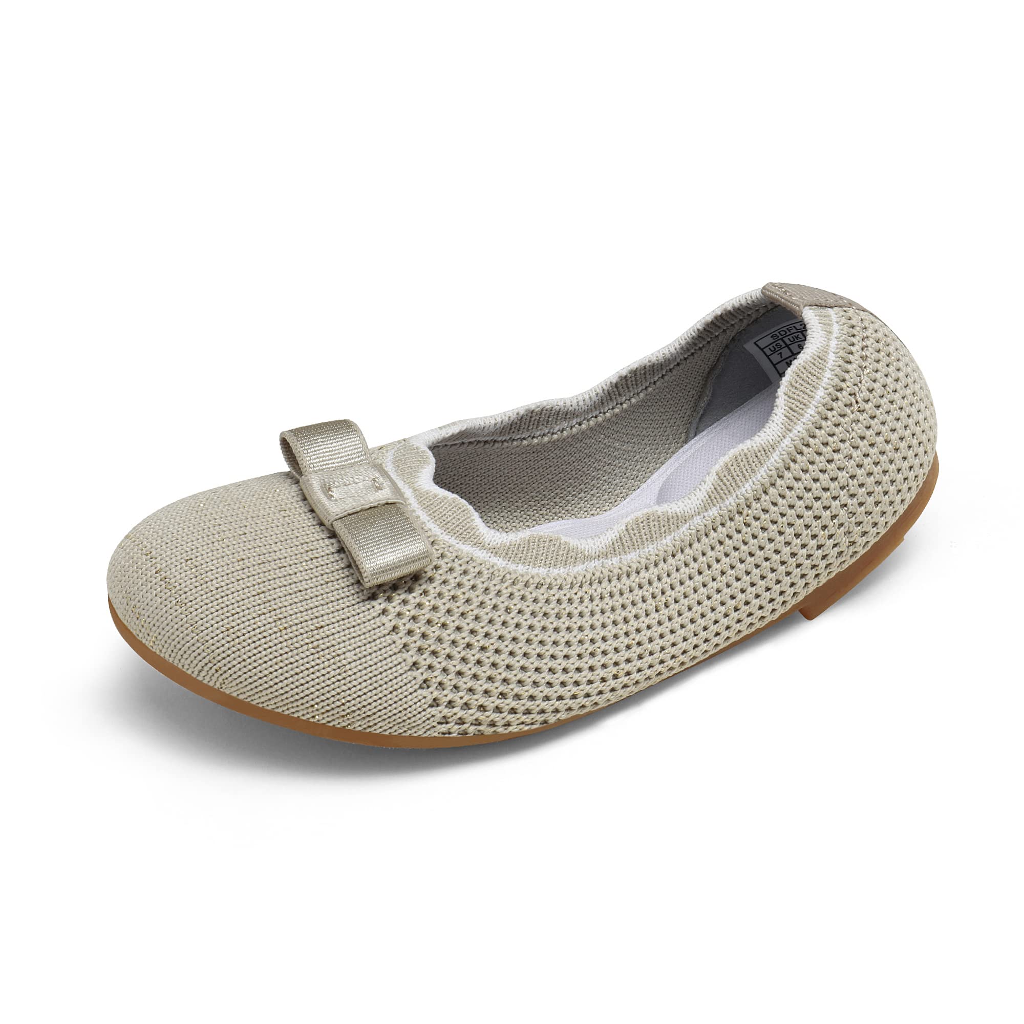 DREAM PAIRS Girls Ballet Flats - Comfortable Slip-On Knit Dress Shoes for Toddler & Little Kid | Perfect for School, Party & Everyday Wear