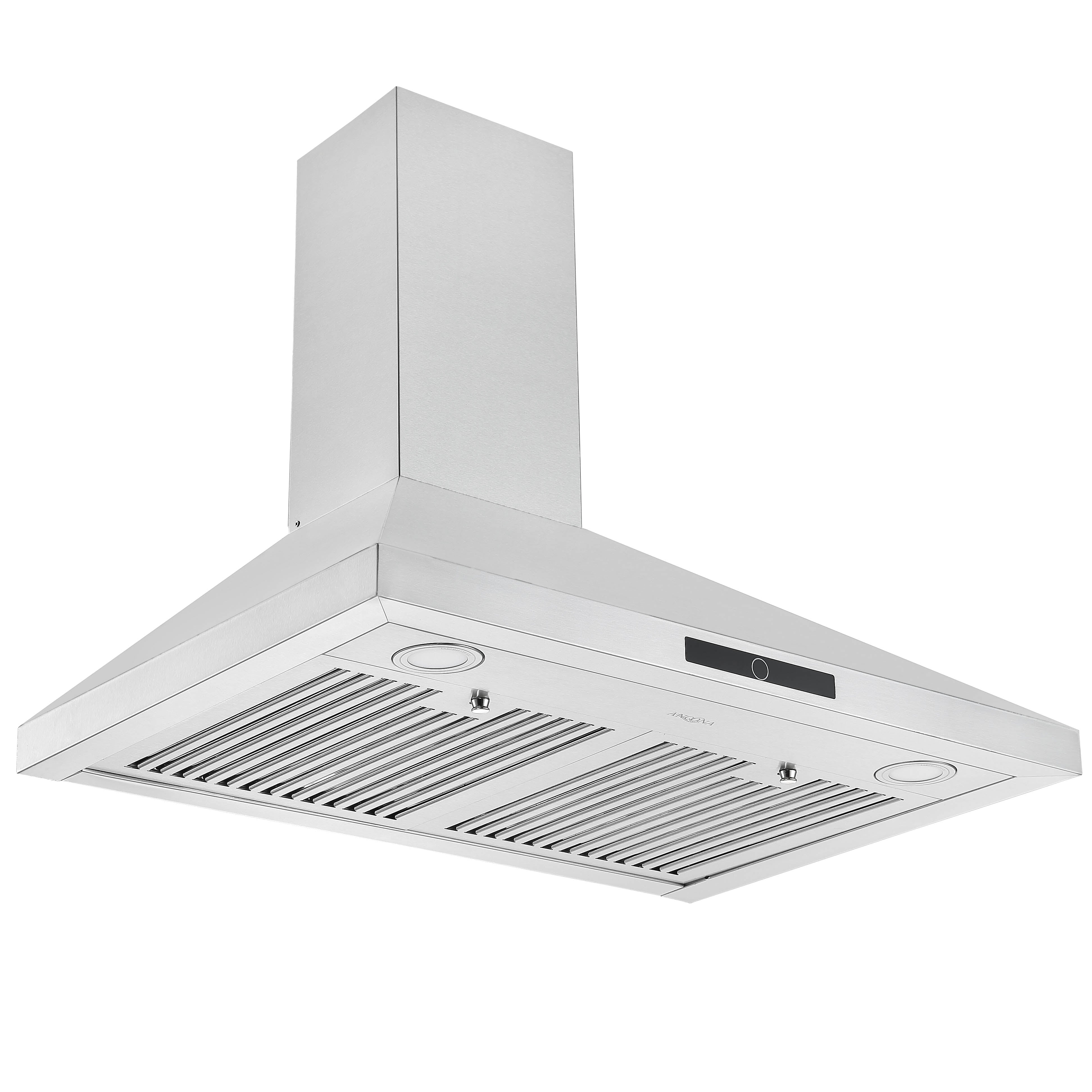 30 Inch Stainless Steel Convertible Wall Mounted Pyramid Range Hood - Powerful Kitchen Ventilation for Home Cooking, Grilling & Baking