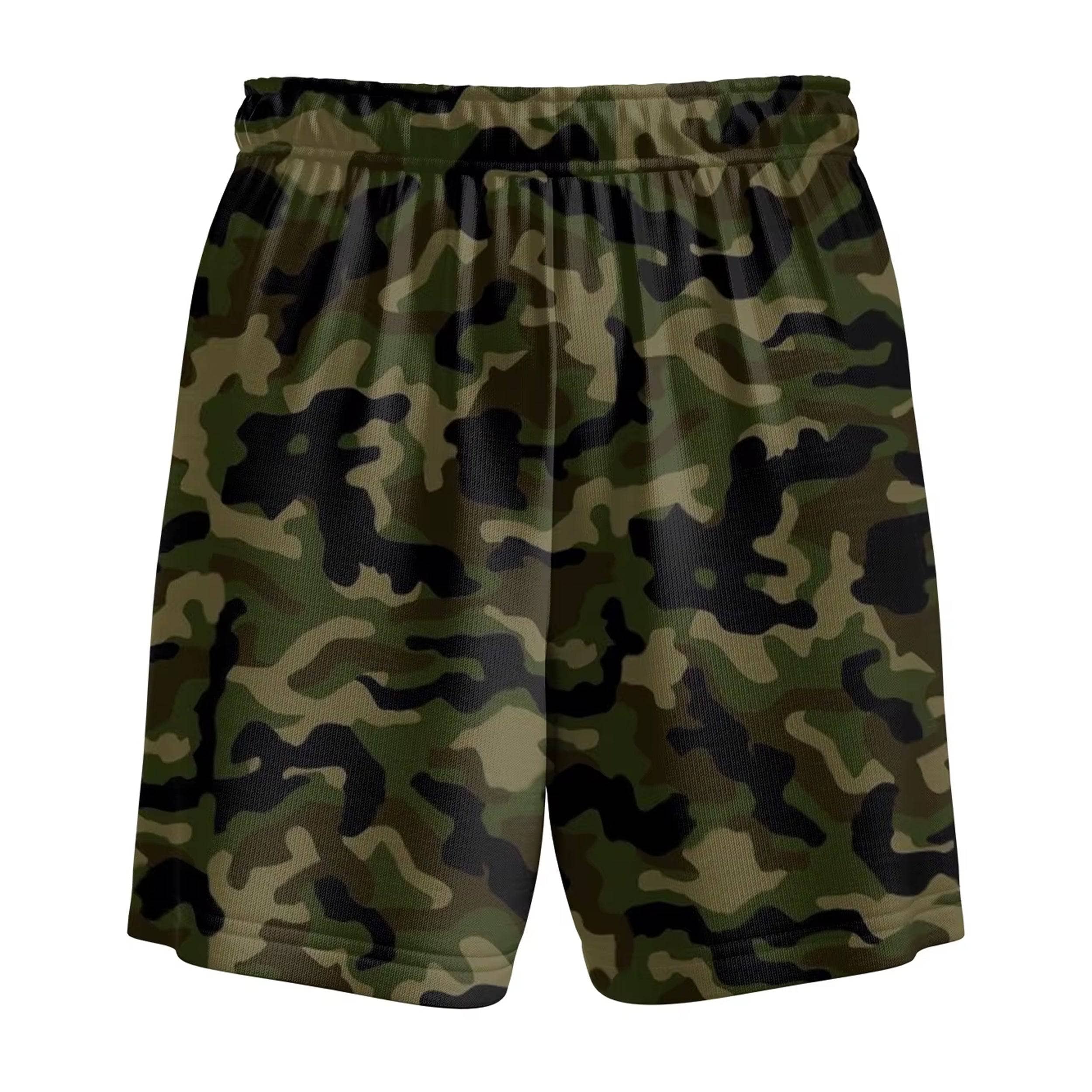 Frontline Kids Camo Sweat Shorts for Boys & Girls - Comfortable Cotton Blend Athletic Shorts for Playground, Sports & Outdoor Activities