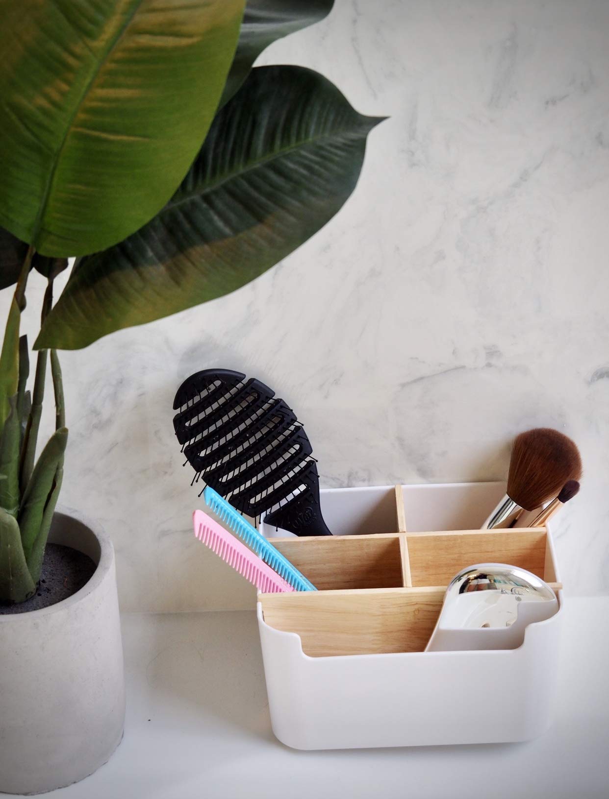 Multi-Purpose Organizer & Storage Box - Remote Control Holder, Makeup Organizer, Desk & Bathroom Caddy for Home & Office - Perfect for Desk Storage, Phone Holder, Pen & Pencil Organization - Ideal for Bedroom, Office, Bathroom & Living Room Organization