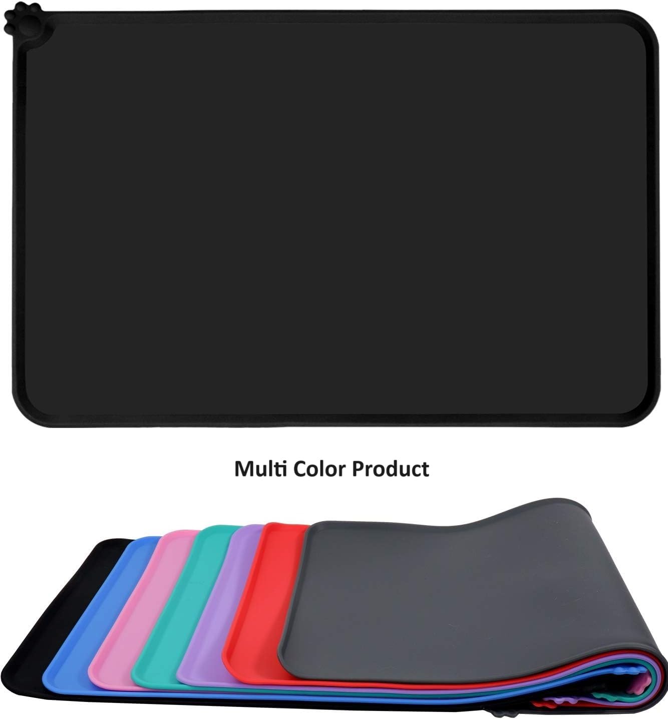 Waterproof Non-Slip Pet Feeding Mat for Dogs & Cats - Easy Clean Bowl Placemat (18.5