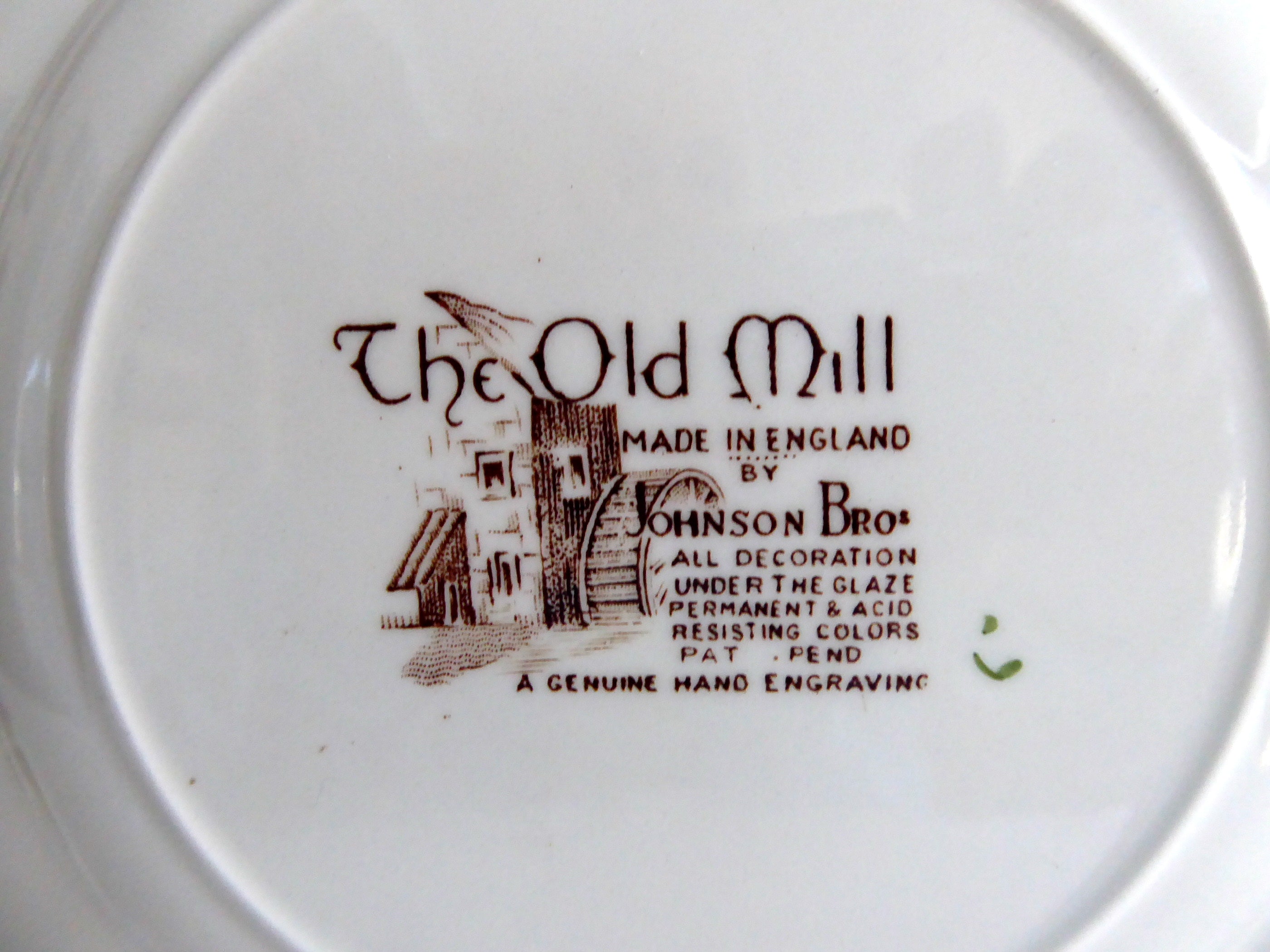 Johnson Brothers The Old Mill Salad Plate - Vintage 1960s English Brown Transferware - Perfect for Farmhouse Dining, Tea Parties & Collectible Display