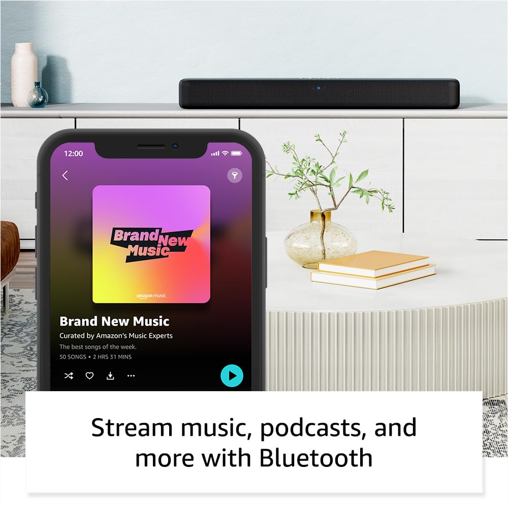 Amazon Fire TV Soundbar with Dolby Audio - 2-Year Extended Warranty - Perfect for Home Theater & Streaming Entertainment