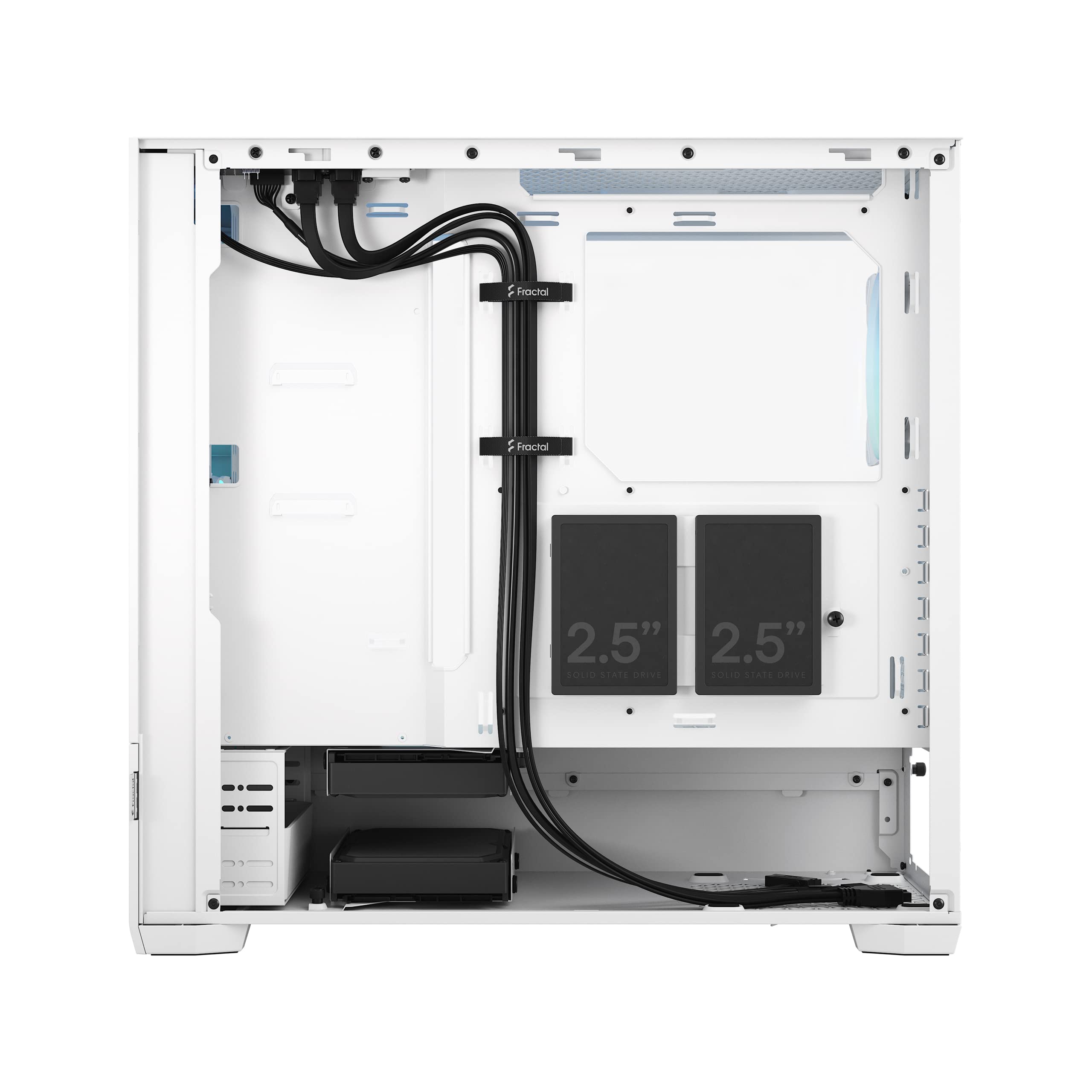 Fractal Design Pop Air RGB White Mid Tower PC Case - Tempered Glass Side Panel, Clear Tint, High Airflow - Perfect for Gaming Rigs & Workstation Builds