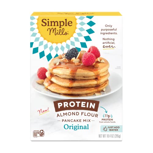 Simple Mills Almond Flour Pancake Mix - Gluten Free, Plant Based, Paleo Friendly, High Protein, Just Add Water - 10.4oz (Pack of 1) for Healthy Breakfast & Quick Morning Meals