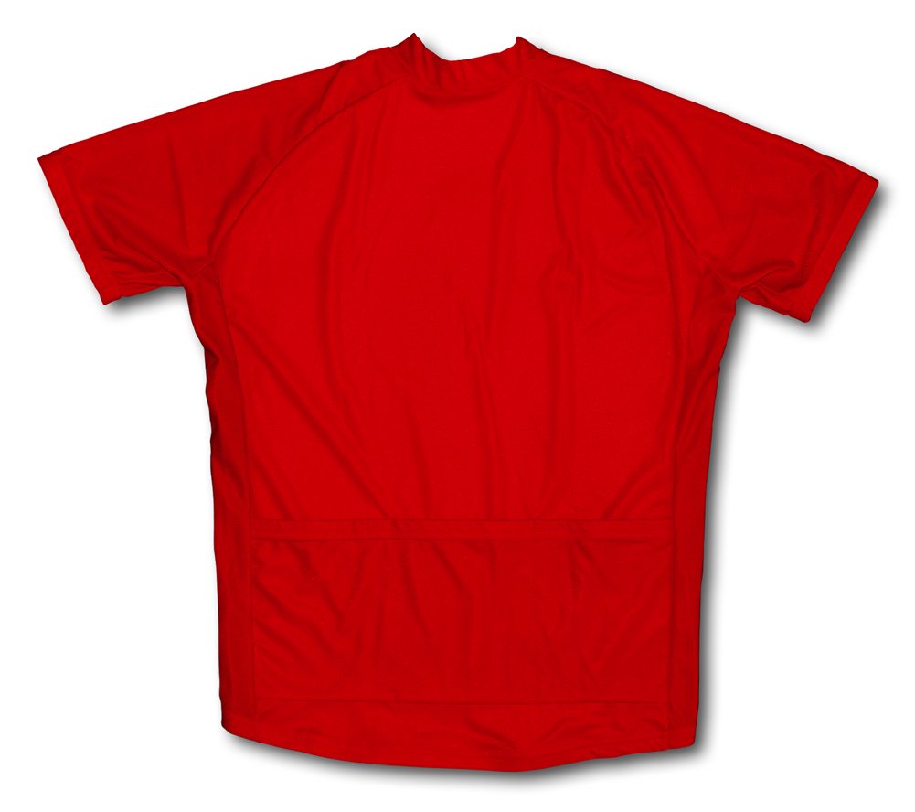 ScudoPro Men's Red Short Sleeve Cycling Jersey - Breathable & Moisture-Wicking Bike Shirt for Road & Mountain Biking - Perfect for Summer Rides & Cycling Competitions