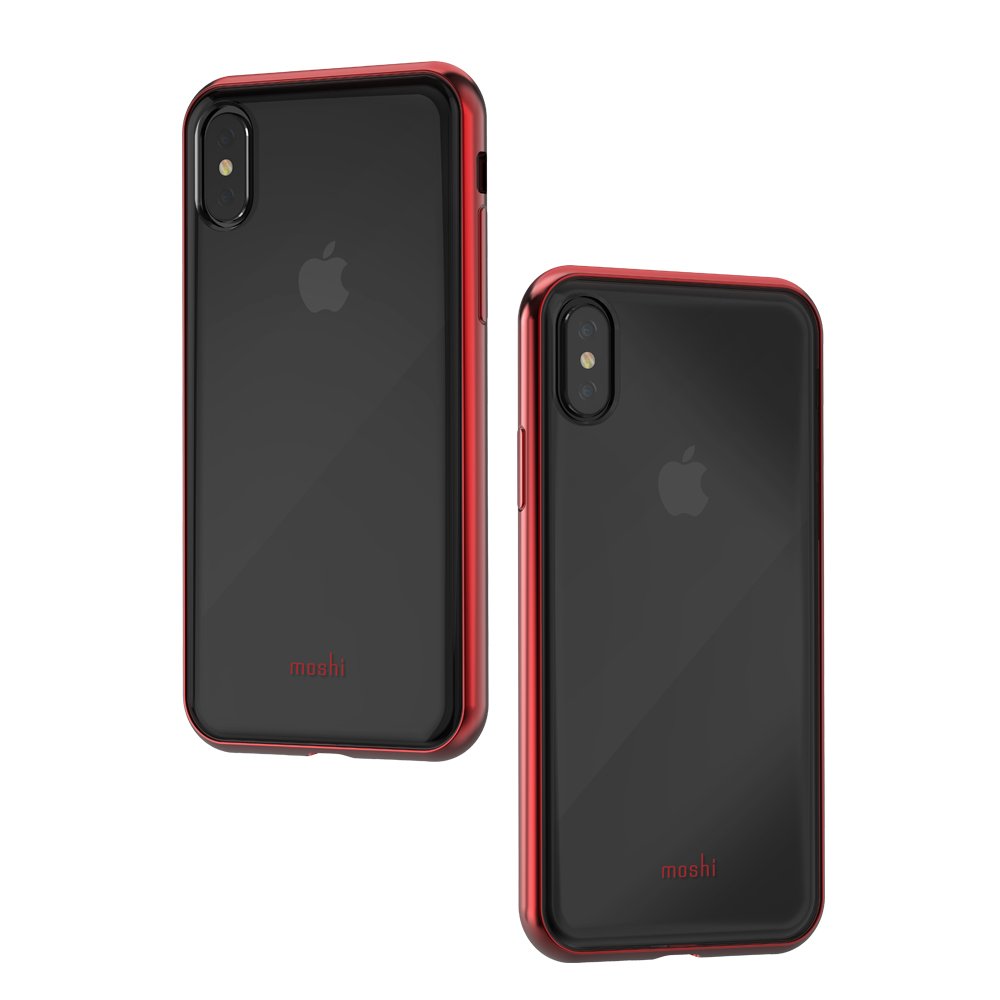 Moshi Vitros iPhone X Case - Slim & Protective Crimson Red Cover for Everyday Use, Work & Travel