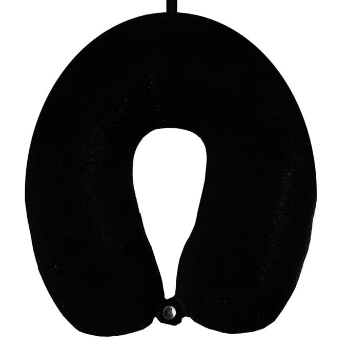 Avolusion Ergonomic Neck Pillow - Round Memory Foam Travel Pillow for Car & Airplane, Cervical Support Cushion for Neck Pain Relief & Better Sleep - Perfect for Long Flights, Road Trips & Office Naps