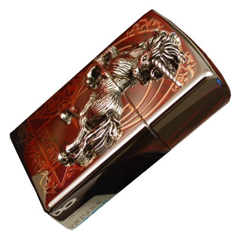 Zippo Unicorn Black Ice Lighter - Authentic Made in USA & South Korea Version | Perfect for Collectors, Gifts & Outdoor Adventures