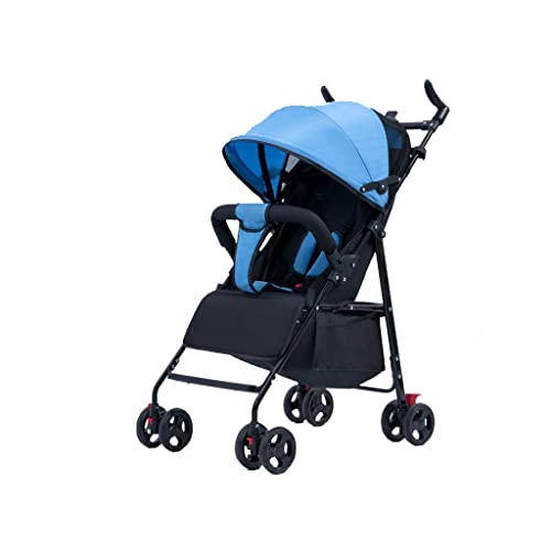 **KongLchonyin Lightweight Baby Stroller - Compact, One-Hand Fold, Travel-Friendly for Jogging & Daily Use (Blue) | Perfect for Outdoor Walks, Shopping & Travel**