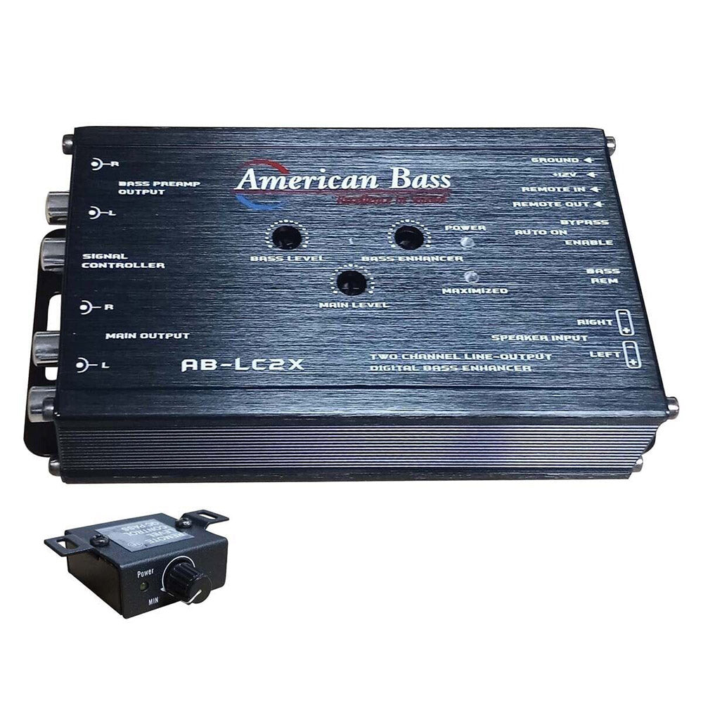 American Bass ABLC2X 2-Channel Digital Line Output Converter with Bass Enhancer - Car Audio System Upgrade for Amplifiers & Subwoofers