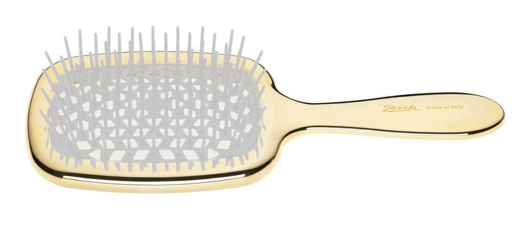 Janeke Golden Superbrush - Professional Detangling & Styling Hair Brush for All Hair Types | Perfect for Wet & Dry Hair, Salon & Home Use