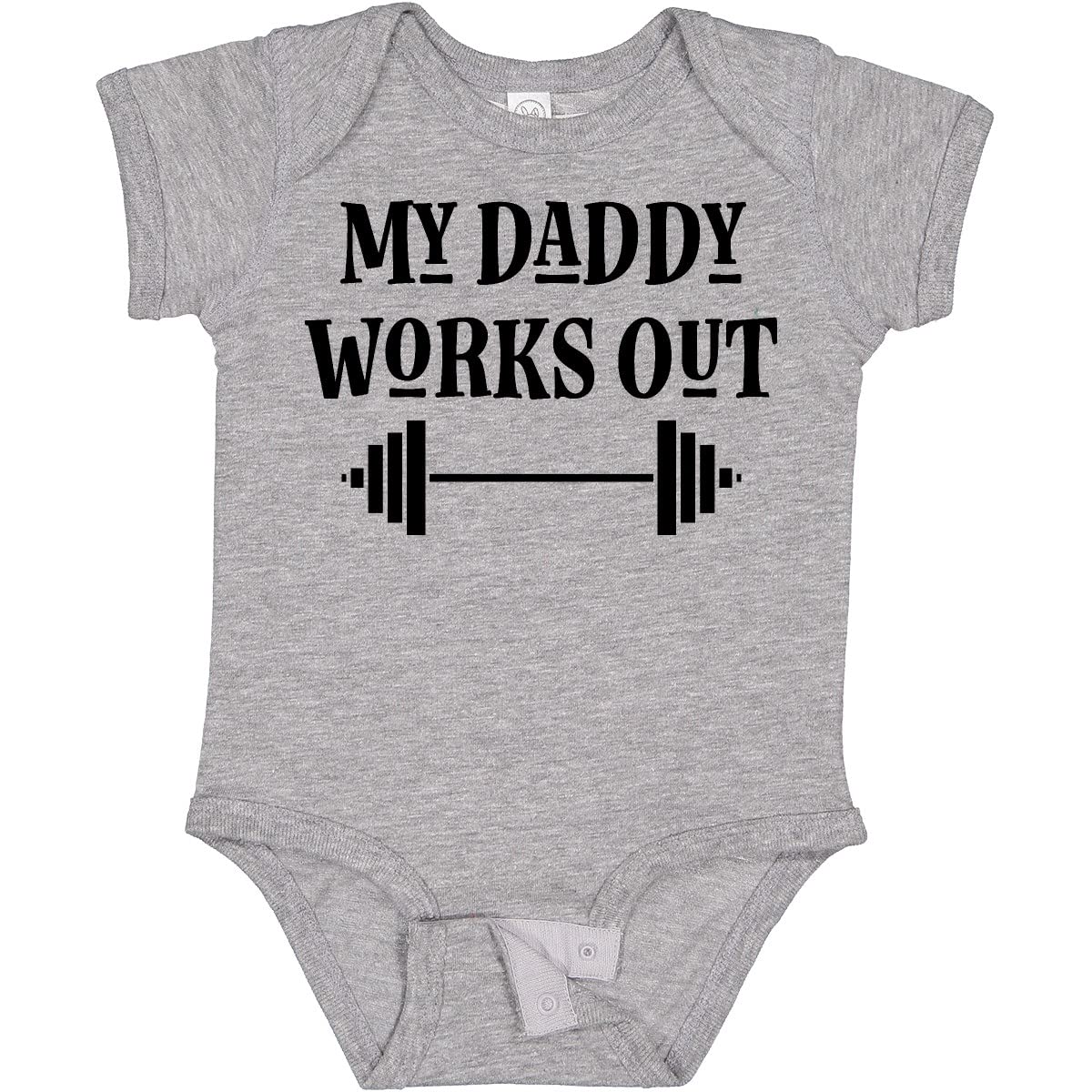 Inktastic 'Exercise Daddy Works Out' Funny Baby Bodysuit - Cute Workout Outfit for Infants & Toddlers - Perfect for Gym, Playdates & Family Fitness Moments