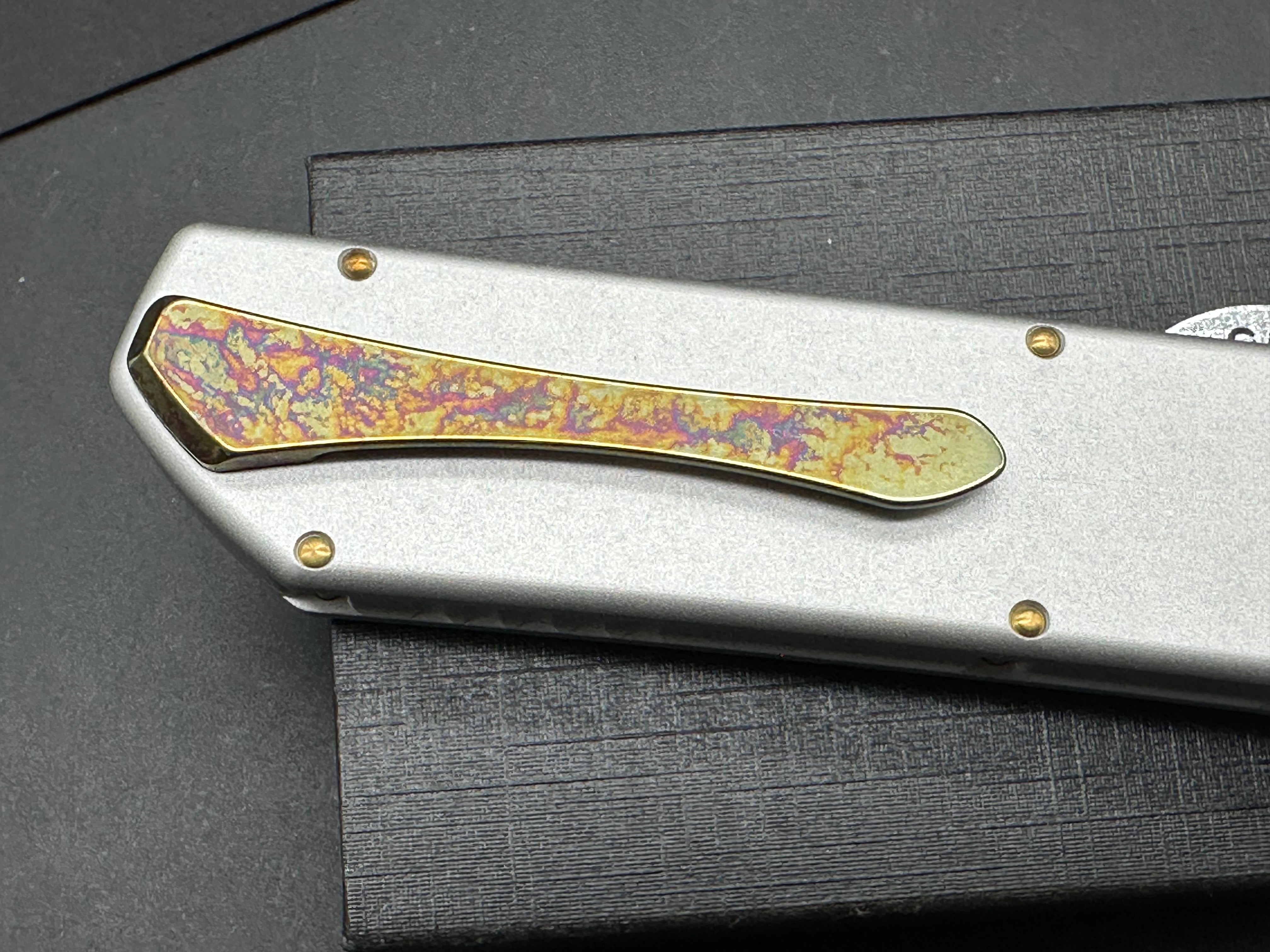 CRETACE ARES SERIES Tactical Knife - N690 Steel Blade, Ultem PEI & 6061 Aluminum Handle with TC4 Titanium Clip - Outdoor Survival, Camping, Hunting Gear