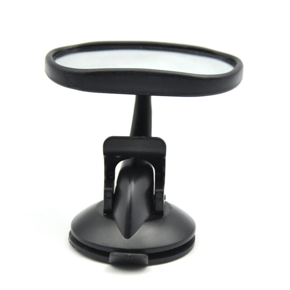 360° Adjustable Shatter-Proof Baby Car Mirror - Black Safety Backseat Mirror for Toddlers & Infants | Acrylic Rearview Suction Cup Mirror for Auto Back Seat | Perfect for Road Trips, School Runs & Safe Driving