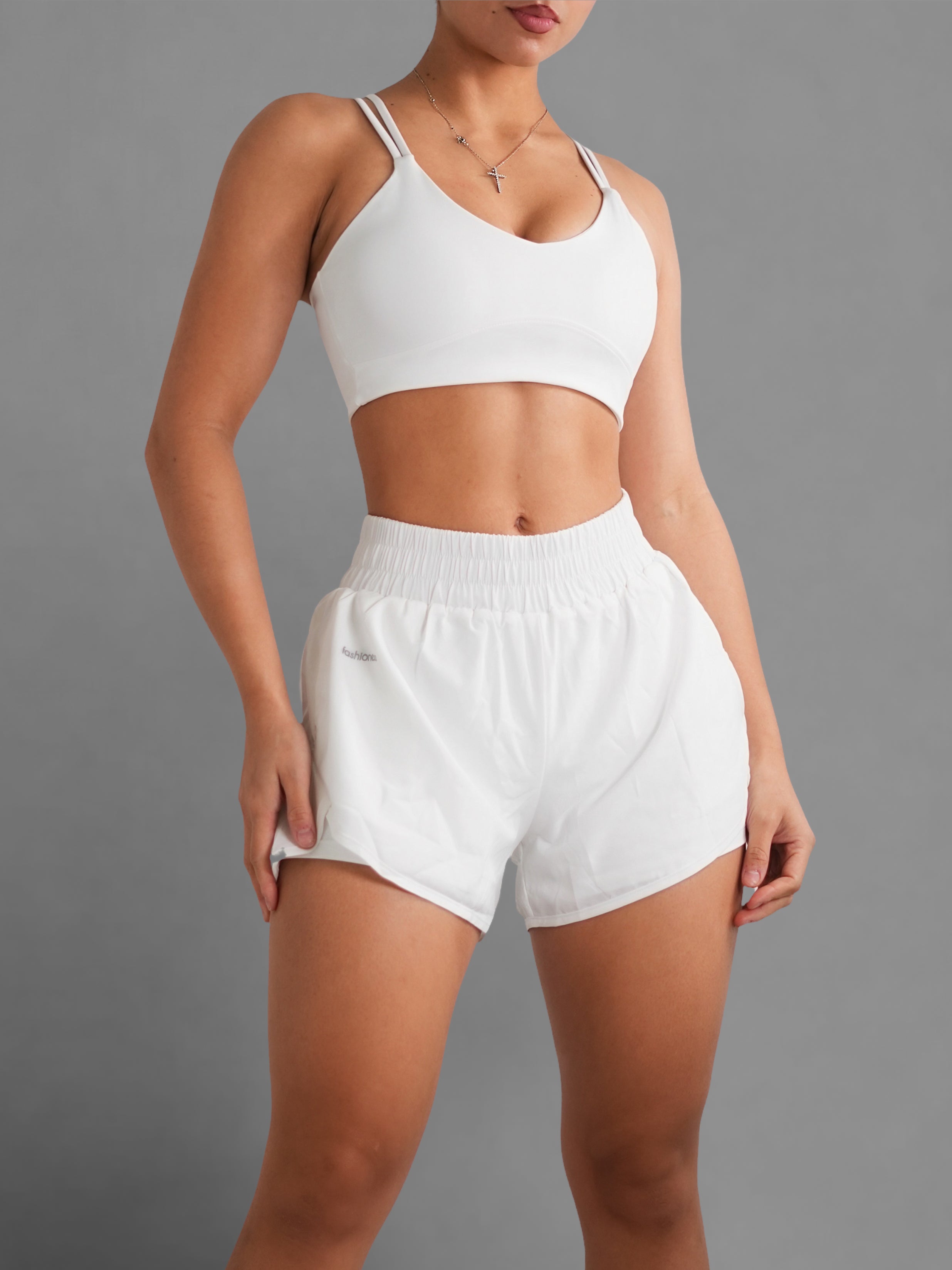 Ballerina Sports Bra for Women - Breathable White Workout Top for Yoga, Running & Gym - Comfortable Support for Active Lifestyles
