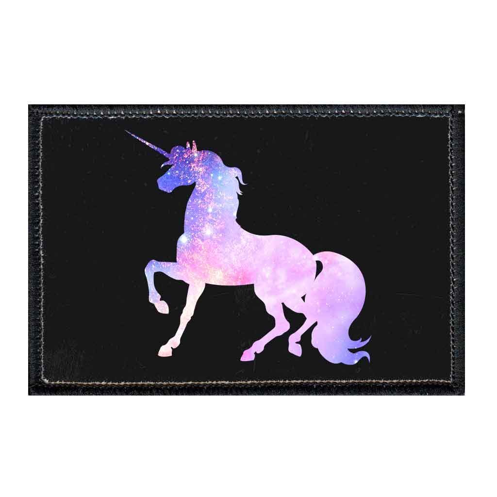 Celestial Unicorn Black Morale Patch - 2x3 Inch Hook and Loop Backing for Hats, Jackets, Vests & Tactical Gear - Perfect for Military, Outdoor Enthusiasts & Cosplay Costumes