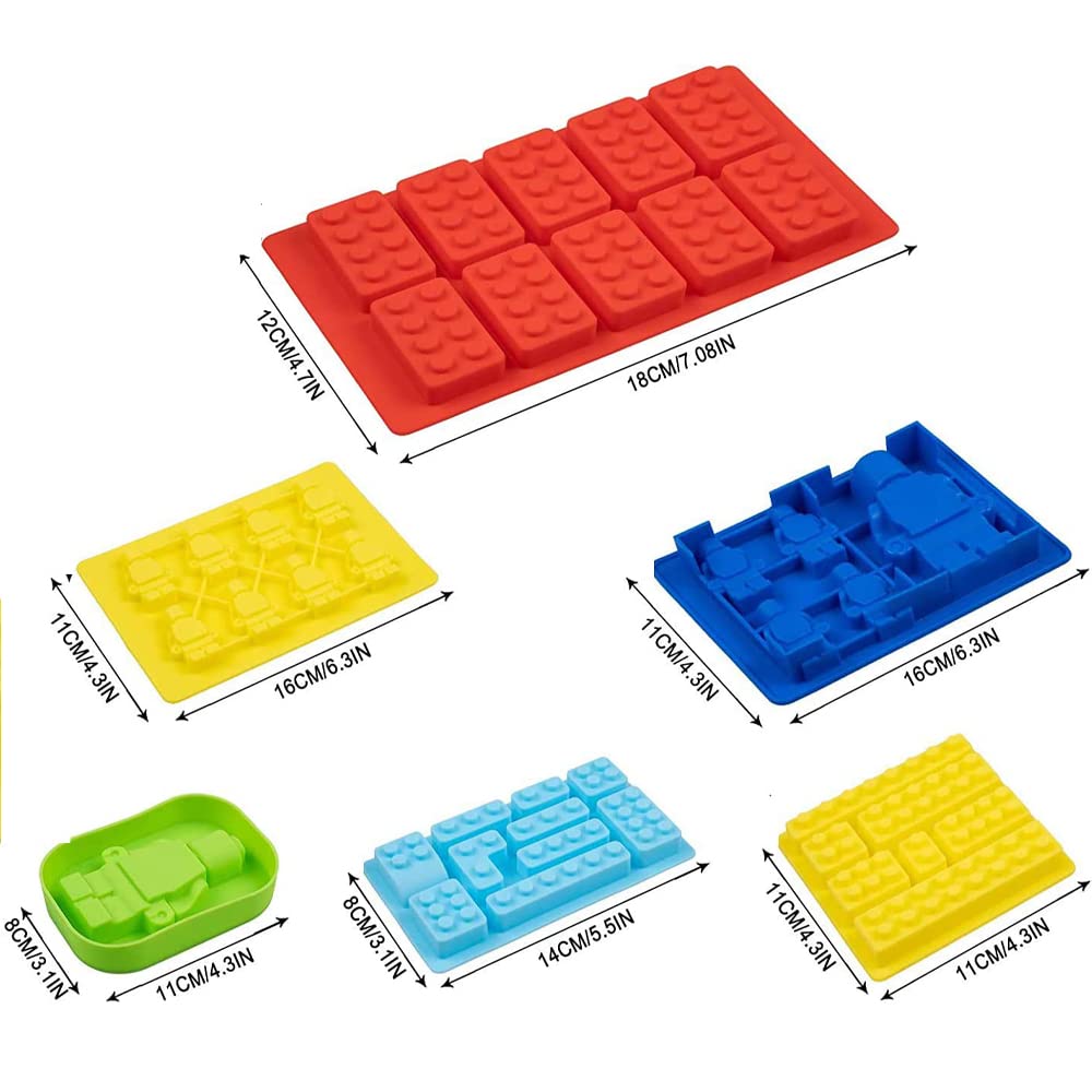 INKU Chocolate Brick Candy Silicone Mold - 6 Cavity Silicone Candy Molds for DIY Chocolate, Candy Making, Baking & Dessert Decorations - Perfect for Holidays, Parties & Gift Giving
