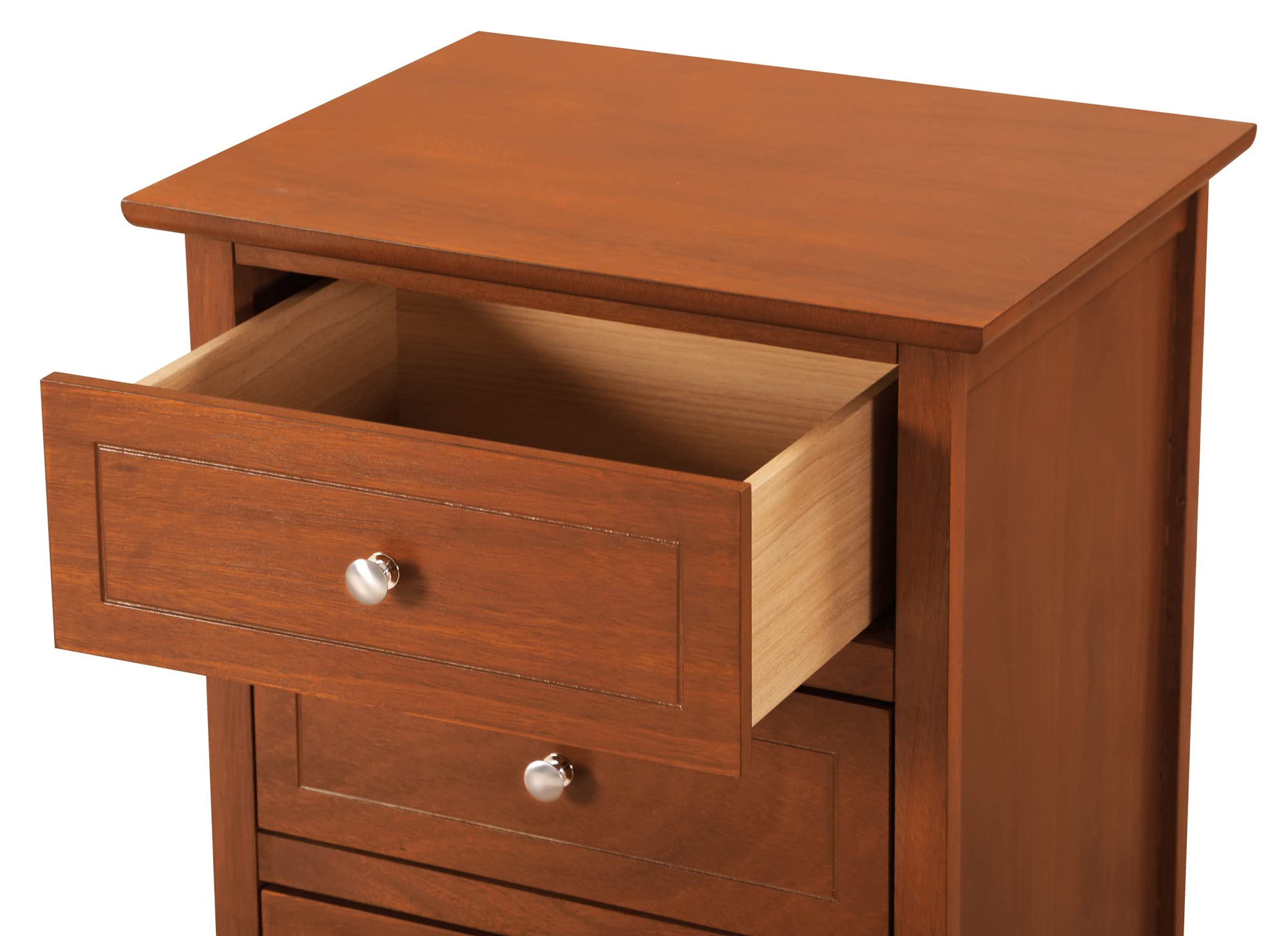Oak Nightstand with 3 Drawers - 25