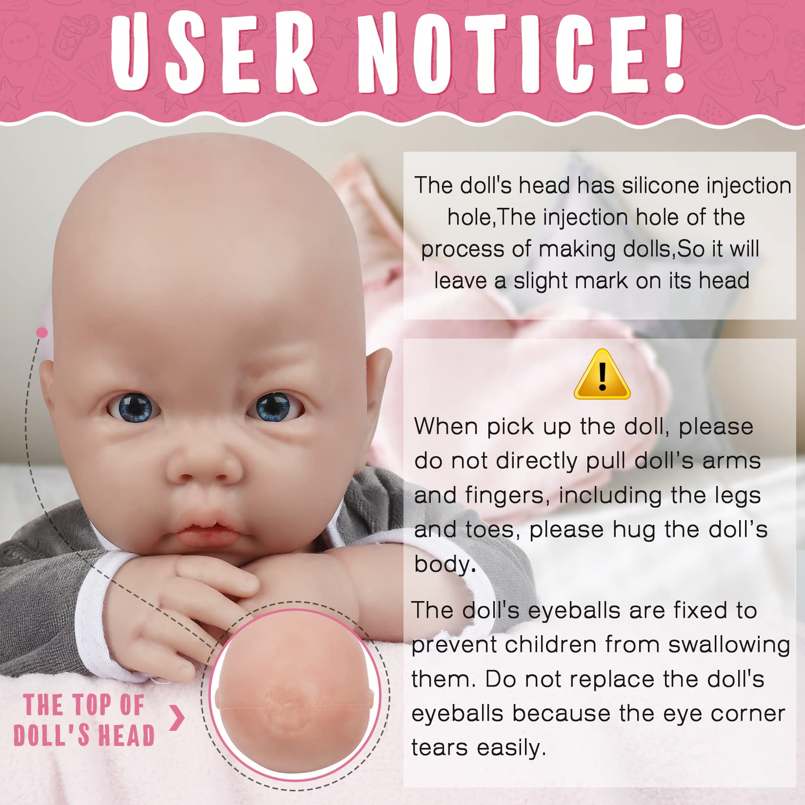 Vollence 17 Inch Realistic Full Body Silicone Reborn Baby Doll Boy - Lifelike Newborn with Open Eyes, Soft Skin & Natural Details | Perfect for Gift Giving, Nursery Decor, Photography Props & Therapy