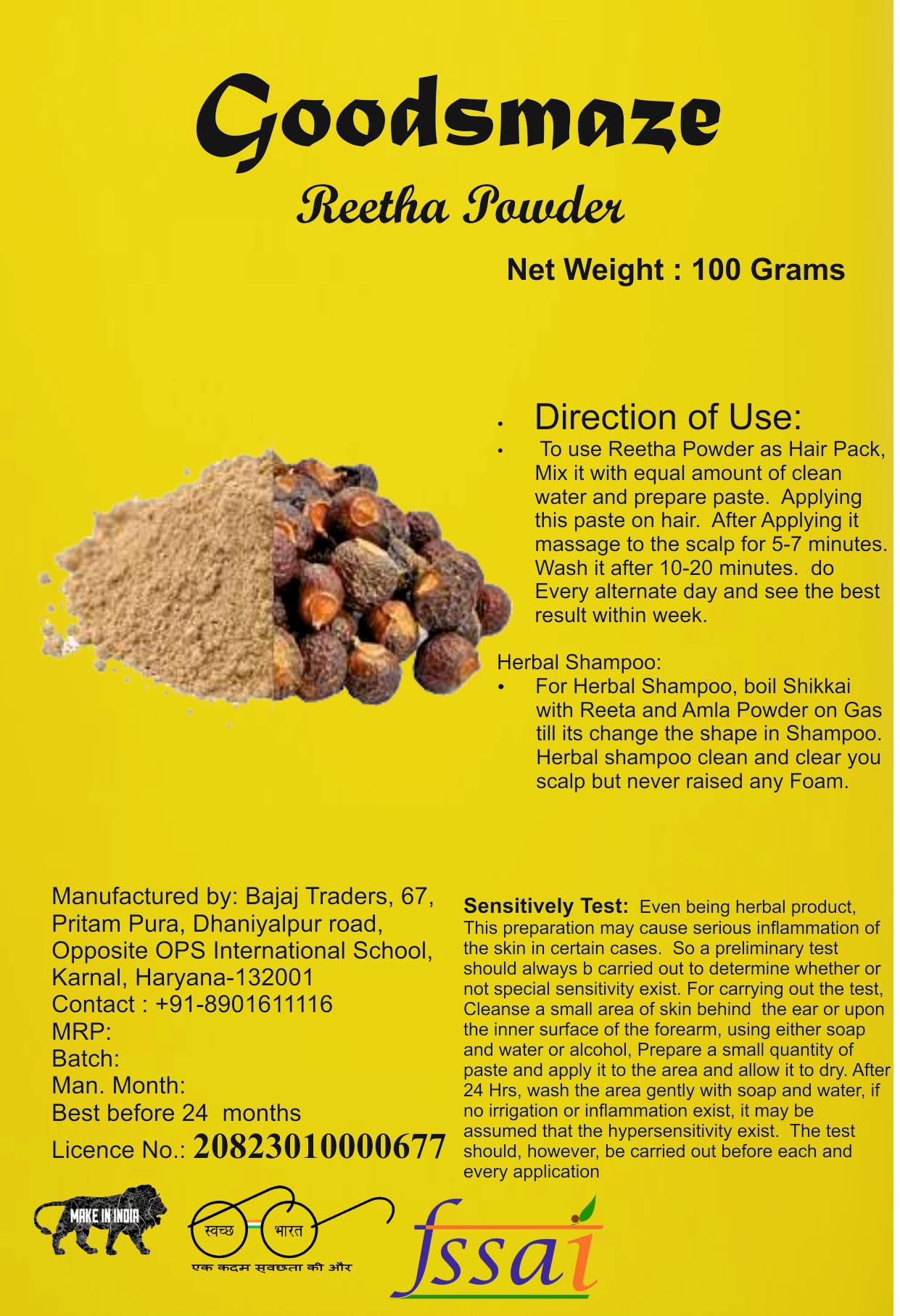 Organic Reetha Powder (Soapnut) 500g - Natural Hair Growth, Scalp Treatment & Skin Care | Kunkudukai, Aritha, Ritha for Shine & Dandruff Relief | Vegan, Chemical-Free Hair Wash Solution for Healthy Locks - Perfect for DIY Shampoo & Ayurvedic Beauty Routines