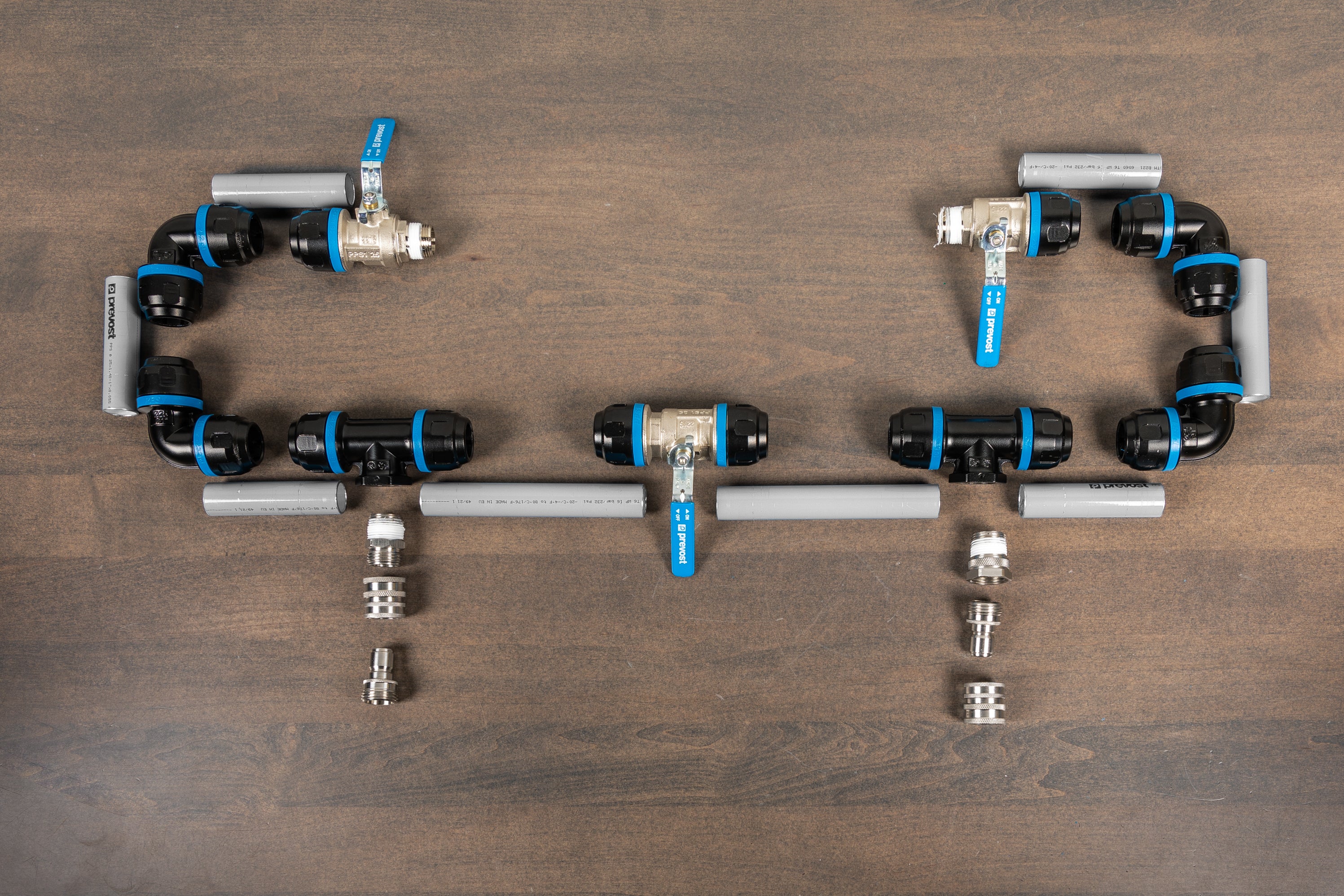 Prevost Piping Kit for CR Spotless Rolling System - High-Quality Water Filtration Accessories for Spot-Free Car Washing & RV Cleaning