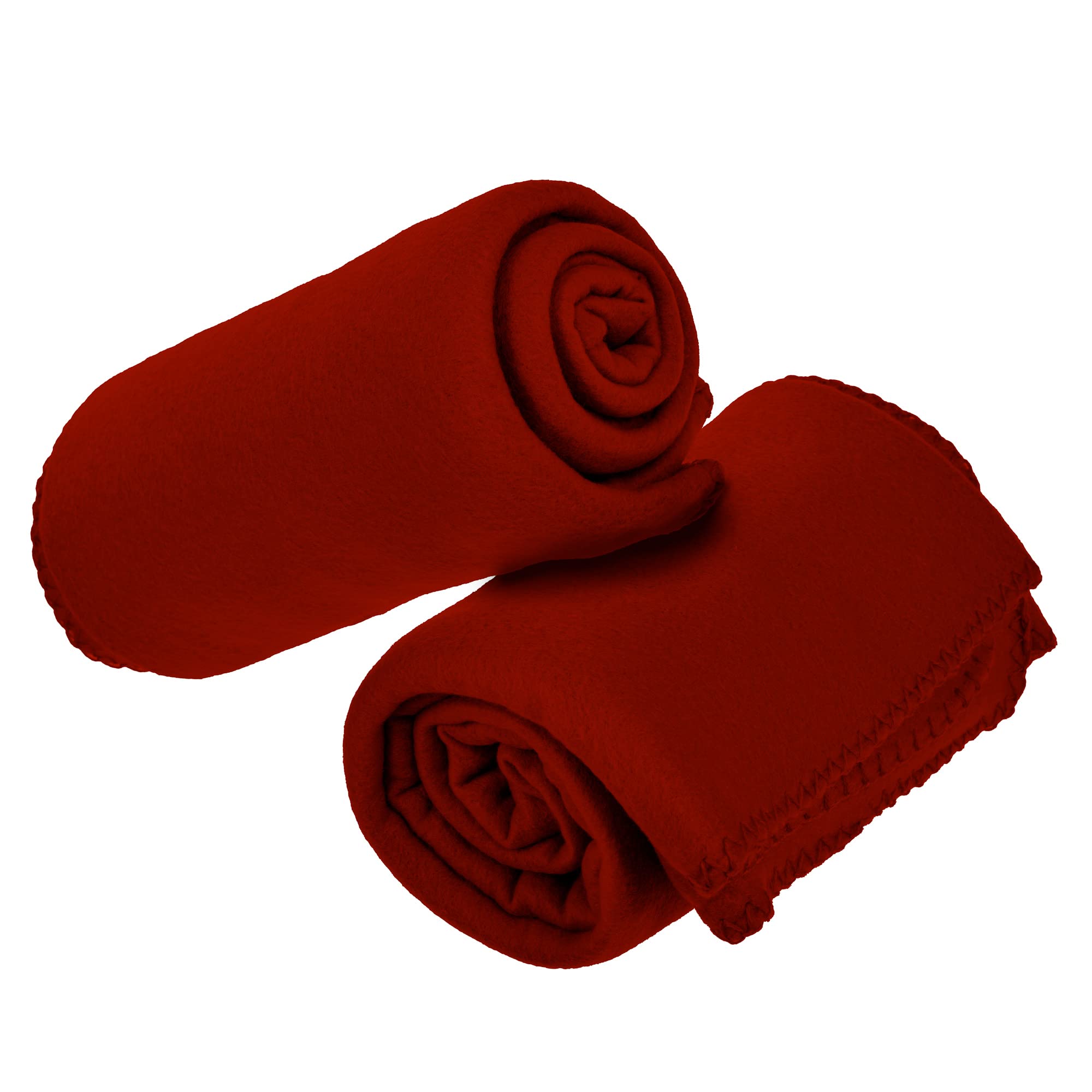 Prime Pacific Trading MW1052 50x60 Inch Soft Fleece Blanket - Red, Cozy & Warm Throw for Couch, Bed, Sofa - Perfect for Home, Office & Travel