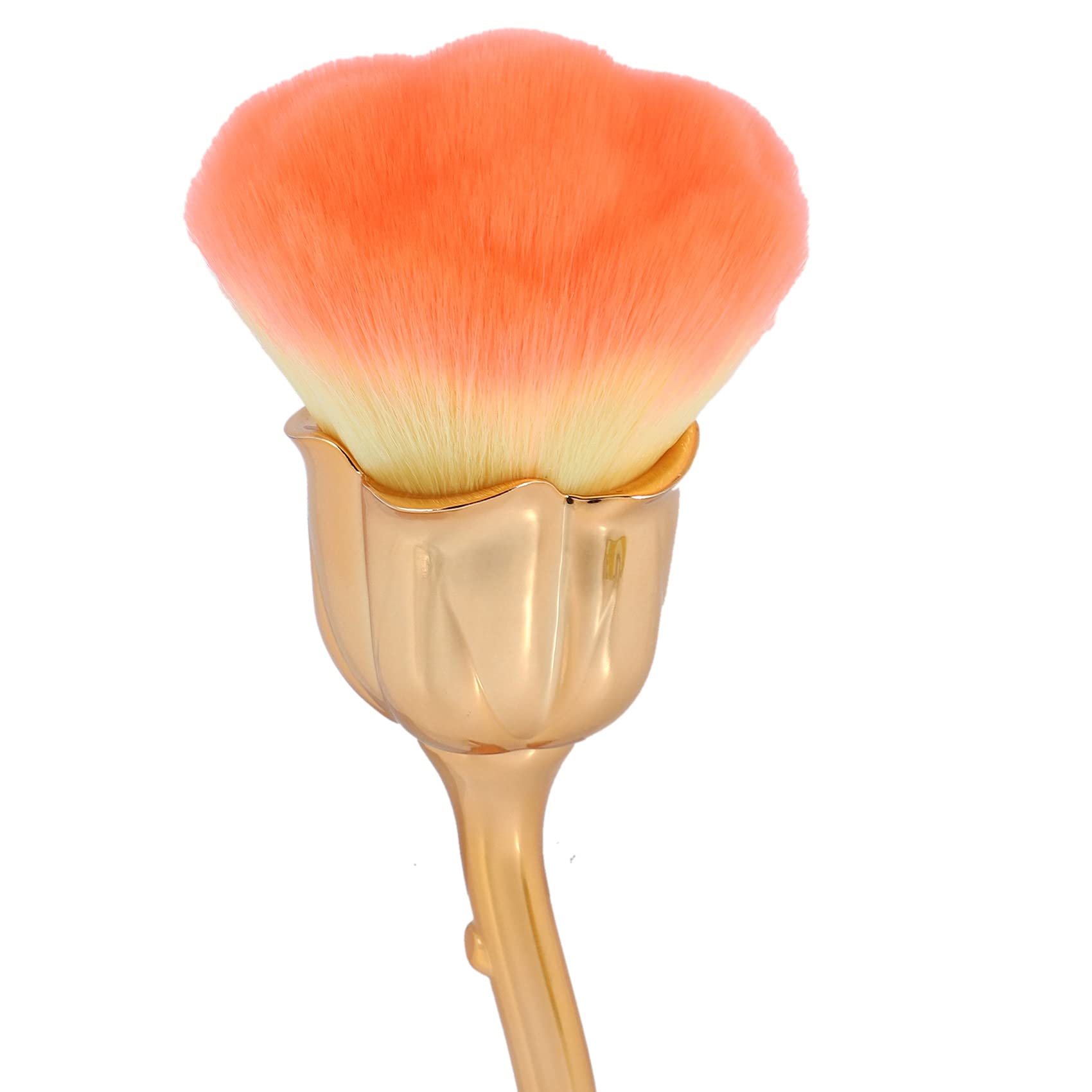 Gaetooely Nail Dust Brush - Pink Rose Gold Nail Art Cleaning Brush for Acrylic & Gel Polish Removal, Blush Powder Brush - Perfect for Salon & Home Manicure