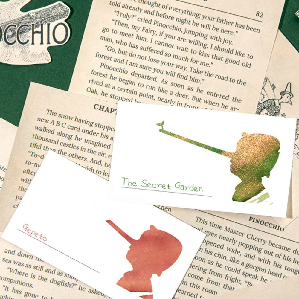 Wearingeul Ink Swatch Cards - 50 Sheets Pinocchio Color Sample Cards for Fountain Pen Ink Testing & Calligraphy Practice | Perfect for Artists, Writers & Stationery Lovers