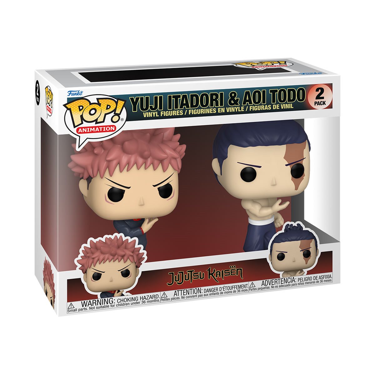 Jujutsu Kaisen Yuji Itadori & Aoi Todo Funko Pop! Vinyl Figures 2-Pack Set - Anime Collectibles for Display & Gift Giving