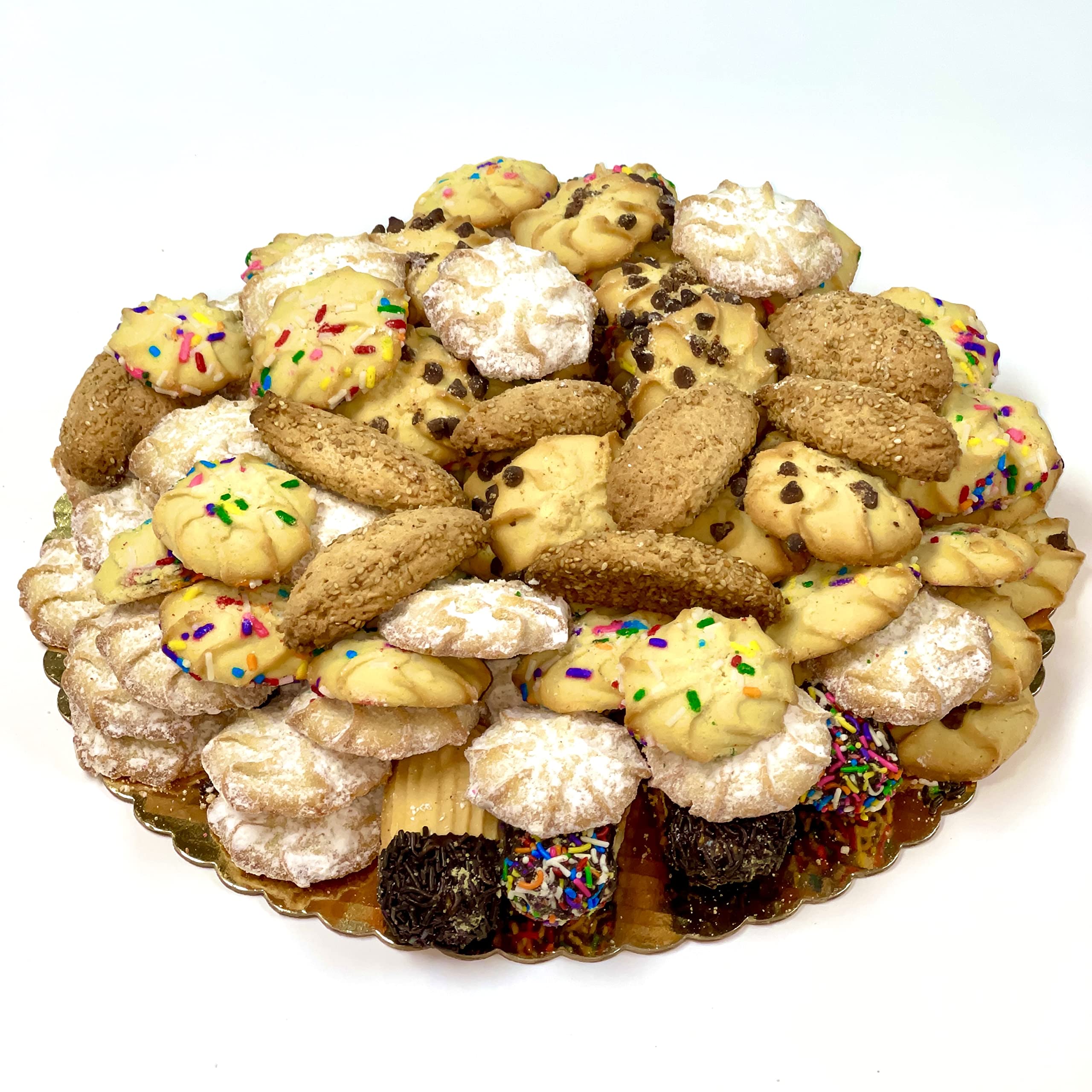 5 lb. Gourmet Italian Christmas Cookie Platter - Holiday Assortment Cookies Gift Basket (125+ Cookies) for Thanksgiving, Christmas, Halloween & Easter | Perfect for Holiday Parties, Office Gifts & Family Celebrations