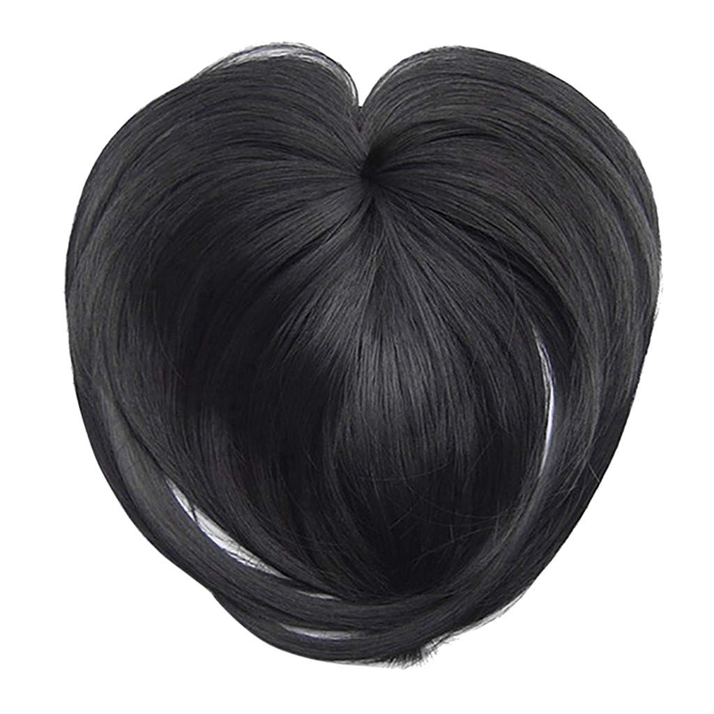 Behkiuoda Women's Silky Clip-On Hair Topper Wig - Heat Resistant Synthetic Fiber Fashion Wig for Thinning Hair & Instant Volume - Perfect for Daily Wear, Parties & Special Occasions