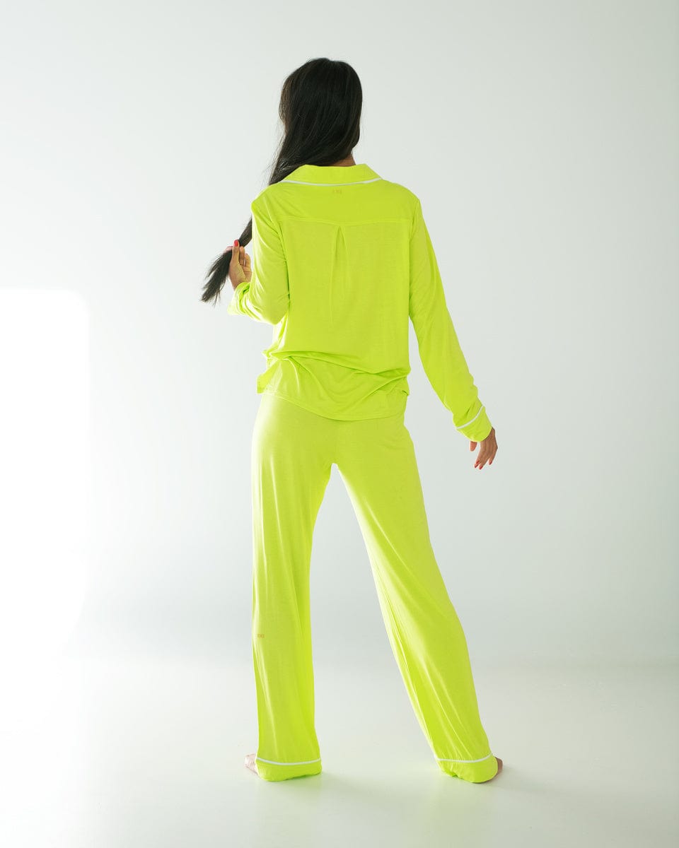 Middle of the Night Pajamas for Women - Soft & Comfortable Acid Lime Sleepwear | Perfect for Relaxing at Home, Lounging & Overnight Stays