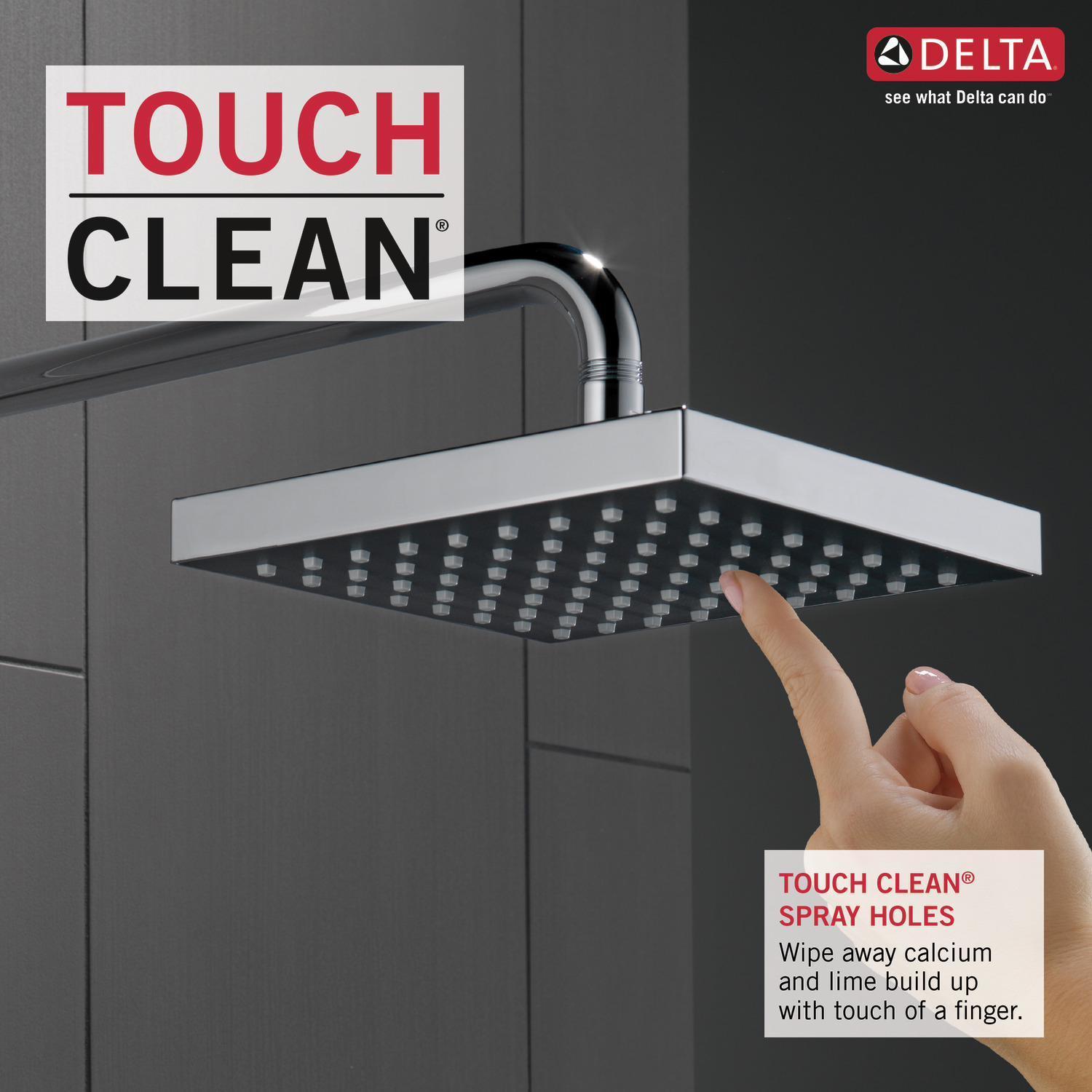 Delta Stainless Steel Raincan Shower Head - 1 Setting High Pressure Showerhead for Luxurious Spa-Like Bathroom Experience