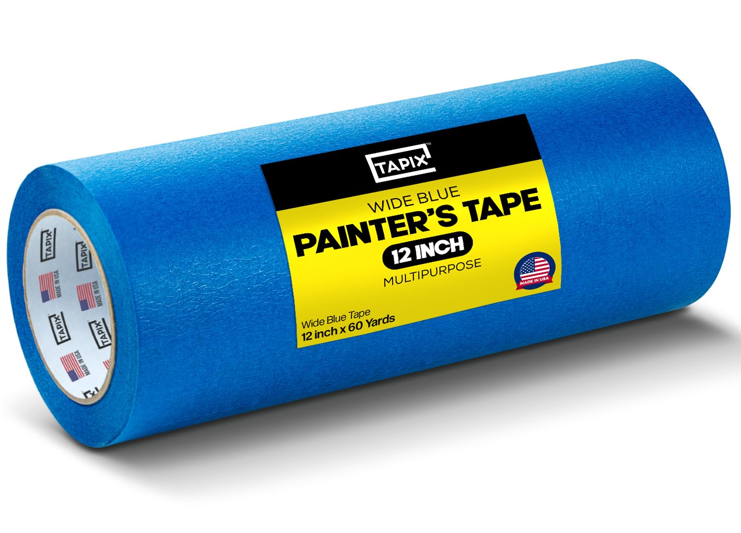 Wide Blue Painters Tape - 12 inch x 60 Yards Heavy Duty Masking Tape for 3D Printing, Easy Clean Removal Lasts Up to 21 Days - Perfect for Home Painting, DIY Projects & Crafting