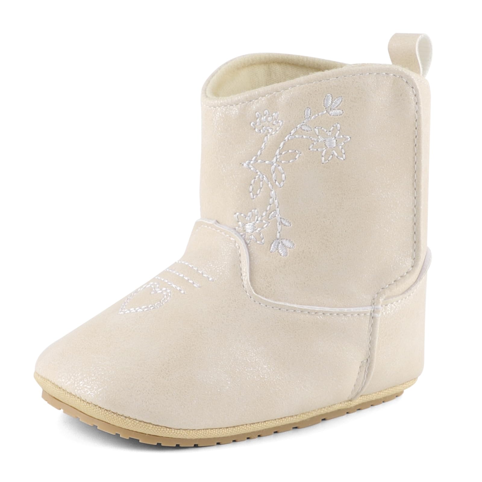 ESTAMICO Baby Girls Western Boots with Embroidery - Comfortable & Stylish for Toddlers - Perfect for Parties, Holidays & Everyday Play