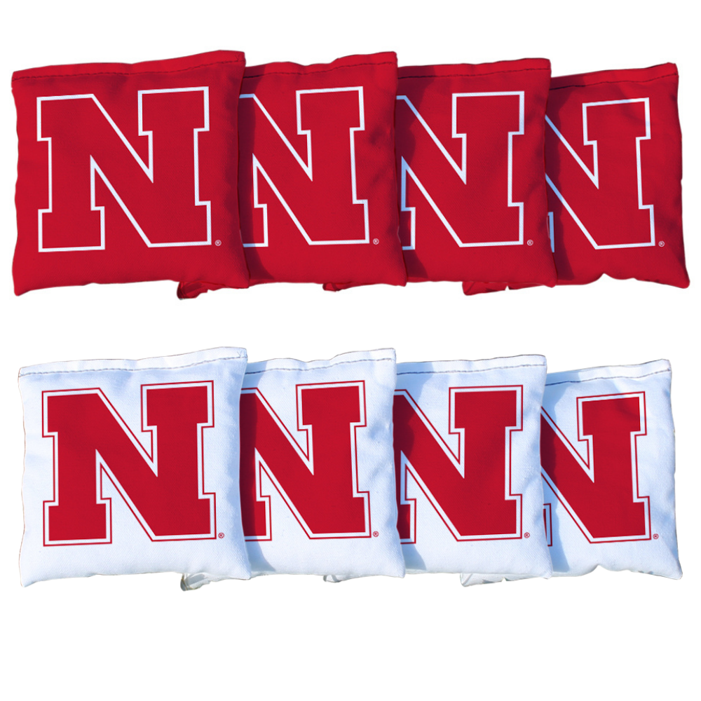 Nebraska Huskers Cornhole Bags Set of 8 - Premium Bean Bags for Outdoor Games, Tailgating, and Backyard Fun