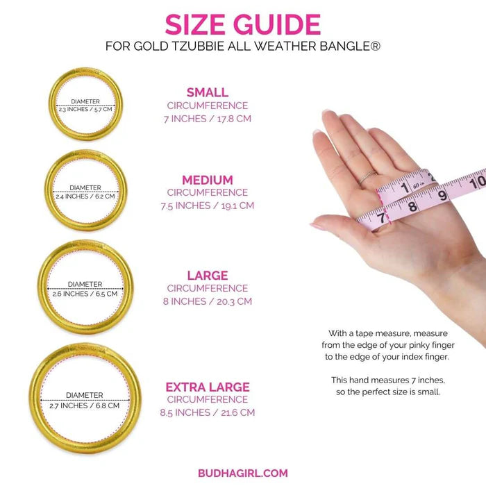 BuDhaGirl Gold All Weather Bangle - Waterproof & Durable Jewelry for Women - Perfect for Swimming, Travel & Everyday Wear