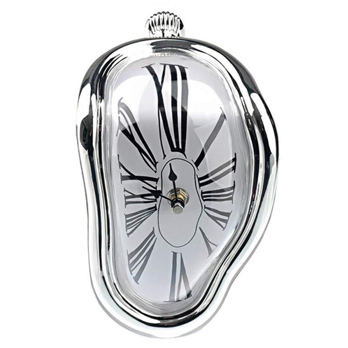 YOPOTIKA L-Shaped Melting Clock - Surreal Dali-Inspired Wall Shelf Clock for Home & Office Decor | Perfect for Living Room, Bedroom, or Creative Workspace