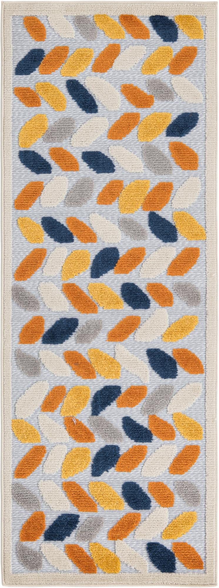 Aruba Outdoor Collection 6 Ft Runner Rug - Low-Pile Gray Indoor/Outdoor Rug for Patio, Deck, Hallway & Entryway - Weather-Resistant & Durable Floor Mat
