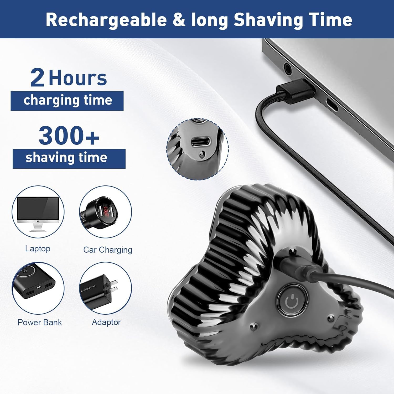 Portable Mini Electric Shaver for Men - USB Rechargeable Travel Shaver, Waterproof & Compact Facial Hair Trimmer for Car, Business Trips & Daily Grooming | Perfect for On-the-Go Shaving & Travel Essentials