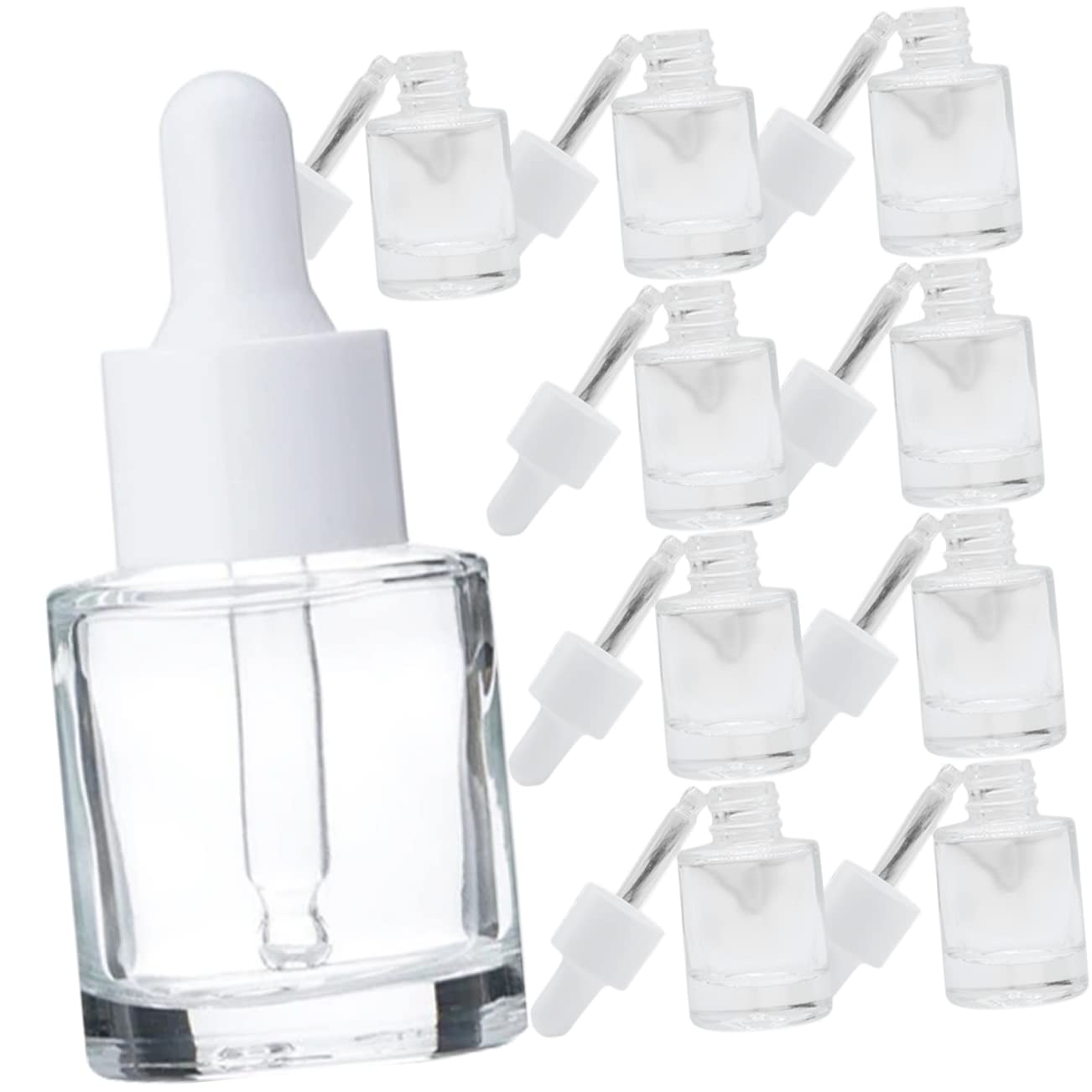 Beaupretty 10 Pack Glass Lotion Bottles - Refillable Travel Toiletry Containers with Dropper for Essential Oils, Makeup & Skincare | Perfect for DIY, Home Use & On-the-Go Organization