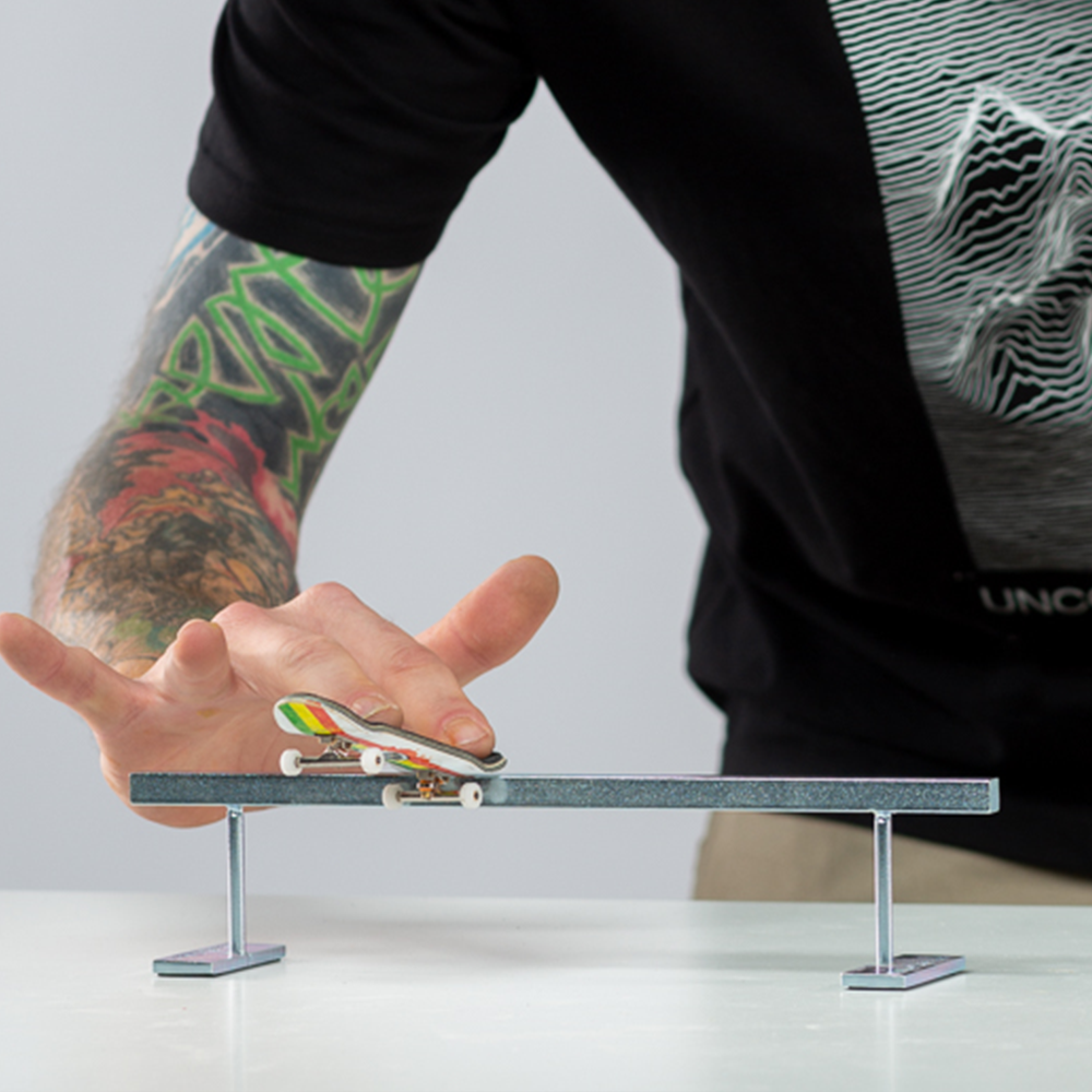 Blackriver Fingerboard Rail - Ironrail High Square for Tech Deck & Finger Skateboarding - Perfect for Skating Tricks & DIY Mini Ramps