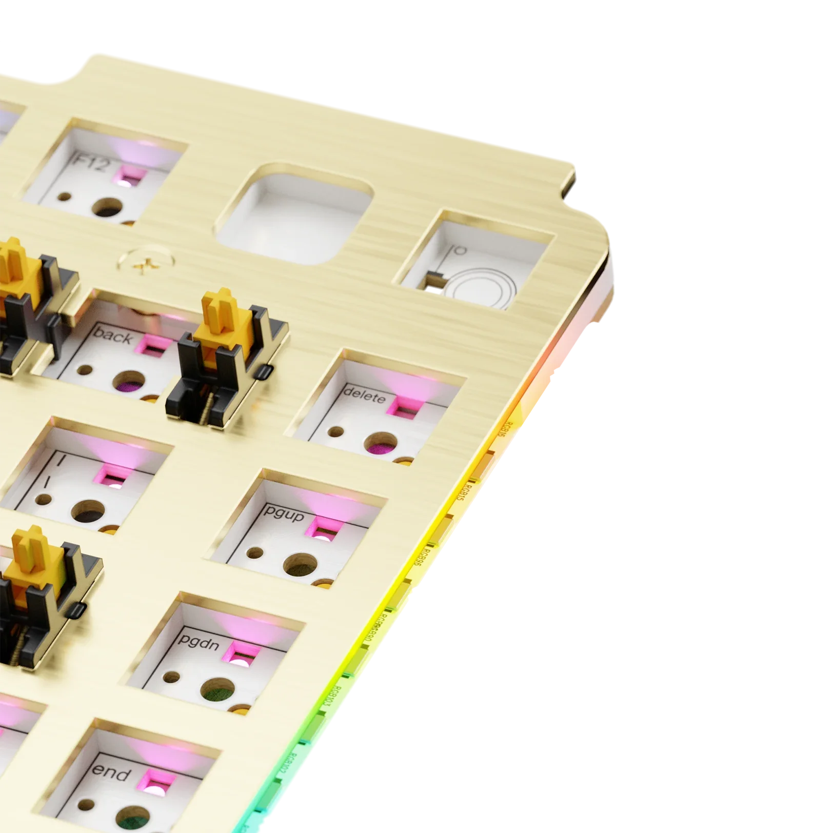 GMMK 3 75% ANSI Brass Switch Plate - Premium Keyboard Upgrade for Mechanical Gaming & Typing Enthusiasts - Perfect for Custom Builds, Office Work & Esports