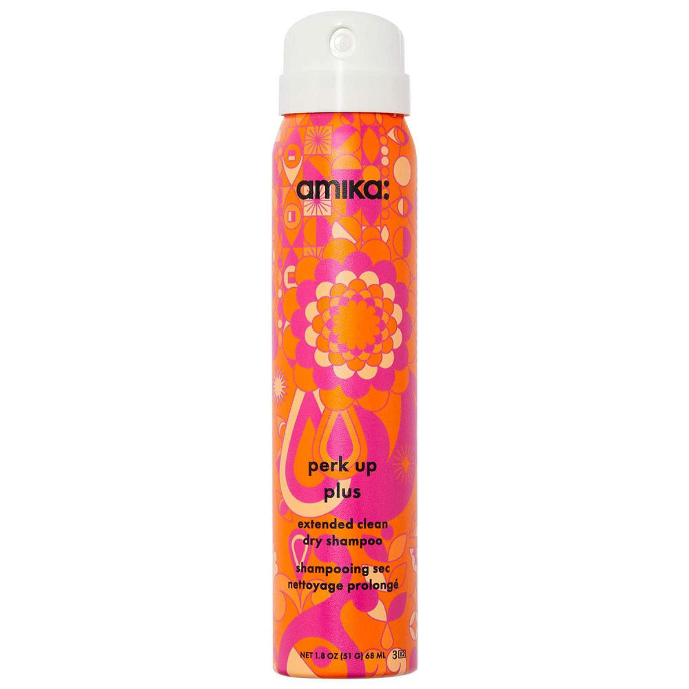 Amika Perk Up Plus Extend Clean Dry Shampoo for Oily Hair - Volumizing & Refreshing Spray for Brunettes & Blondes - Perfect for Travel, Gym & On-The-Go Hair Refresh