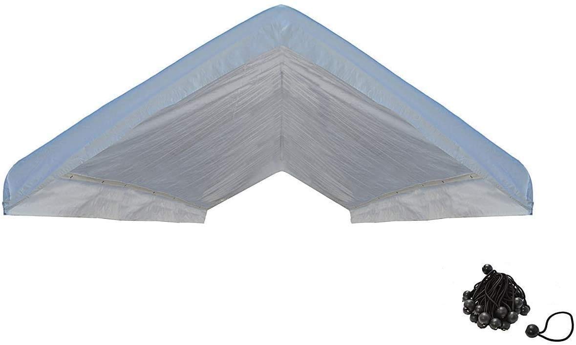 20'x20' White Canopy Roof Cover Replacement Top - Durable Valance for Outdoor Patio, Camping, and Backyard Parties