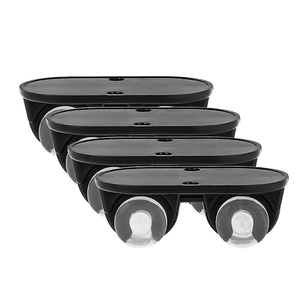 4PCS Adhesive Pulley Storage Box Casters - Self-Adhesive Furniture Wheels for Trash Cans, Storage Boxes & Desks - 360° Silent Universal Casters (Black) - Perfect for Home Organization & Easy Moving