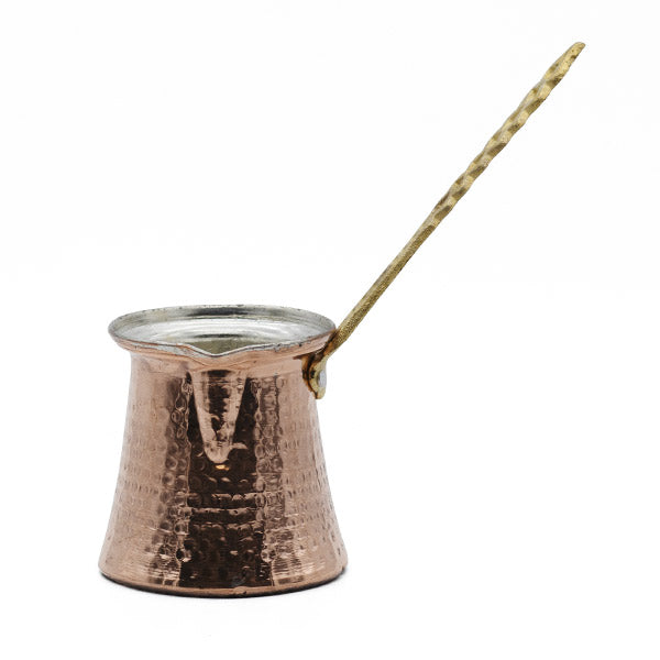 Authentic Turkish Copper Cezve Coffee Pot - Traditional Ibrik for Stovetop Espresso & Turkish Coffee Brewing - Perfect for Home, Cafe & Gift Giving